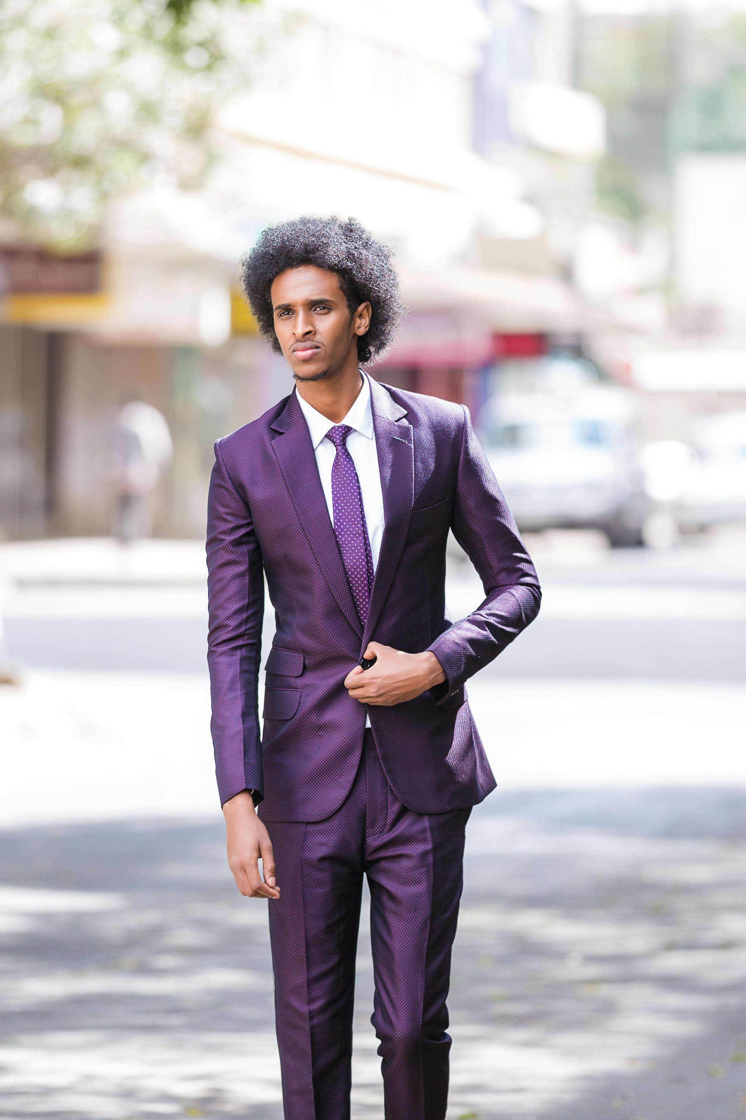 fancy purple suit