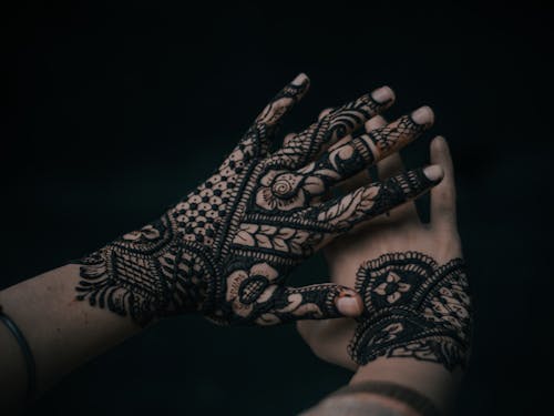Free Hands with Mehndi Stock Photo