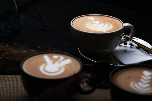 Základová fotografie zdarma na téma caffè latte art, detail, drinky