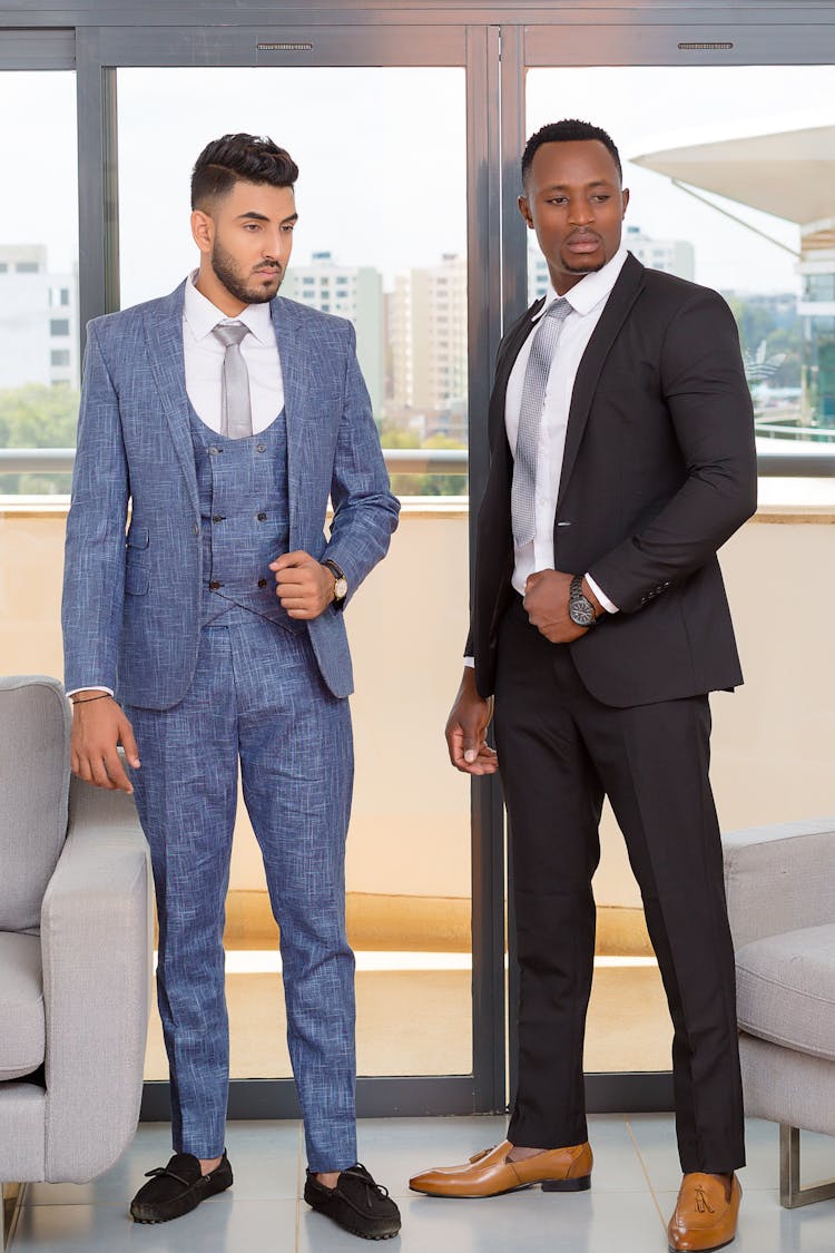 Men Wearing Suits Looking Down