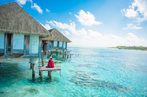 Foto d'estoc gratuïta de aigua, bungalou, cabana