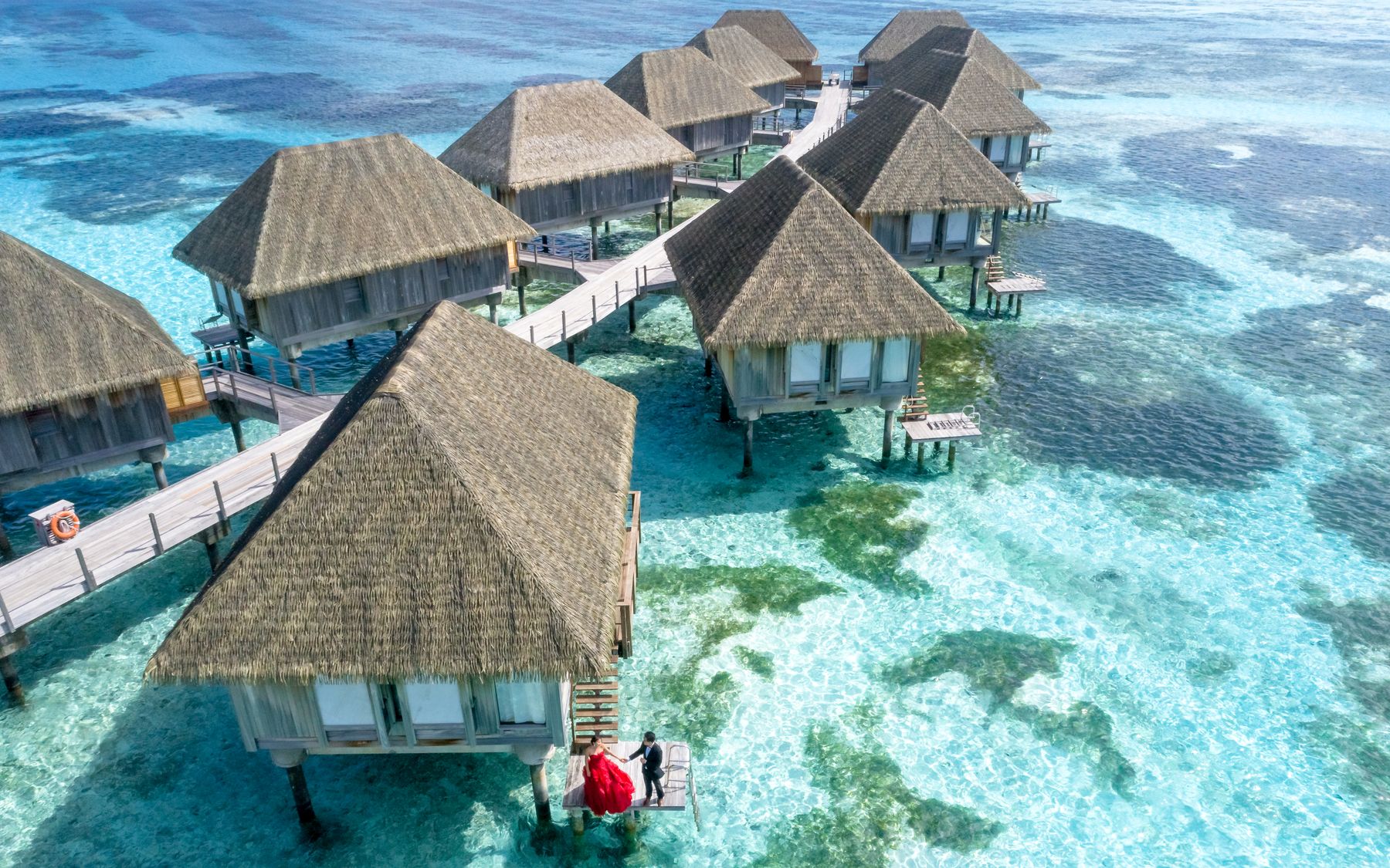 Maldives overwater bungalows