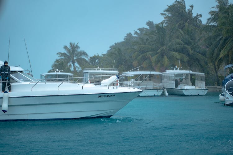 White Boat On Sea