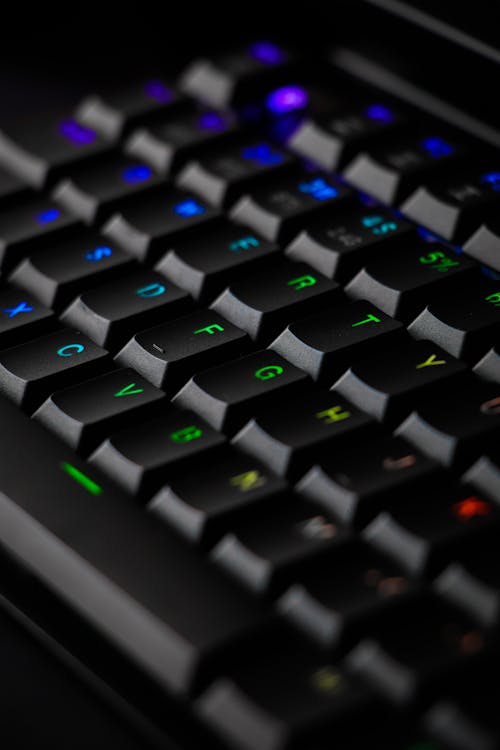 Black Computer Keyboard in Close-Up Photography 