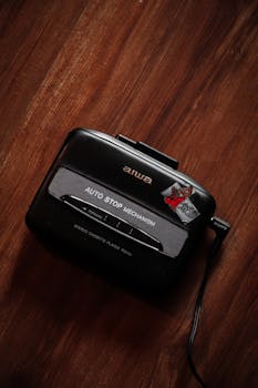 A nostalgic Aiwa stereo cassette player with auto stop mechanism, reflecting retro vibes.