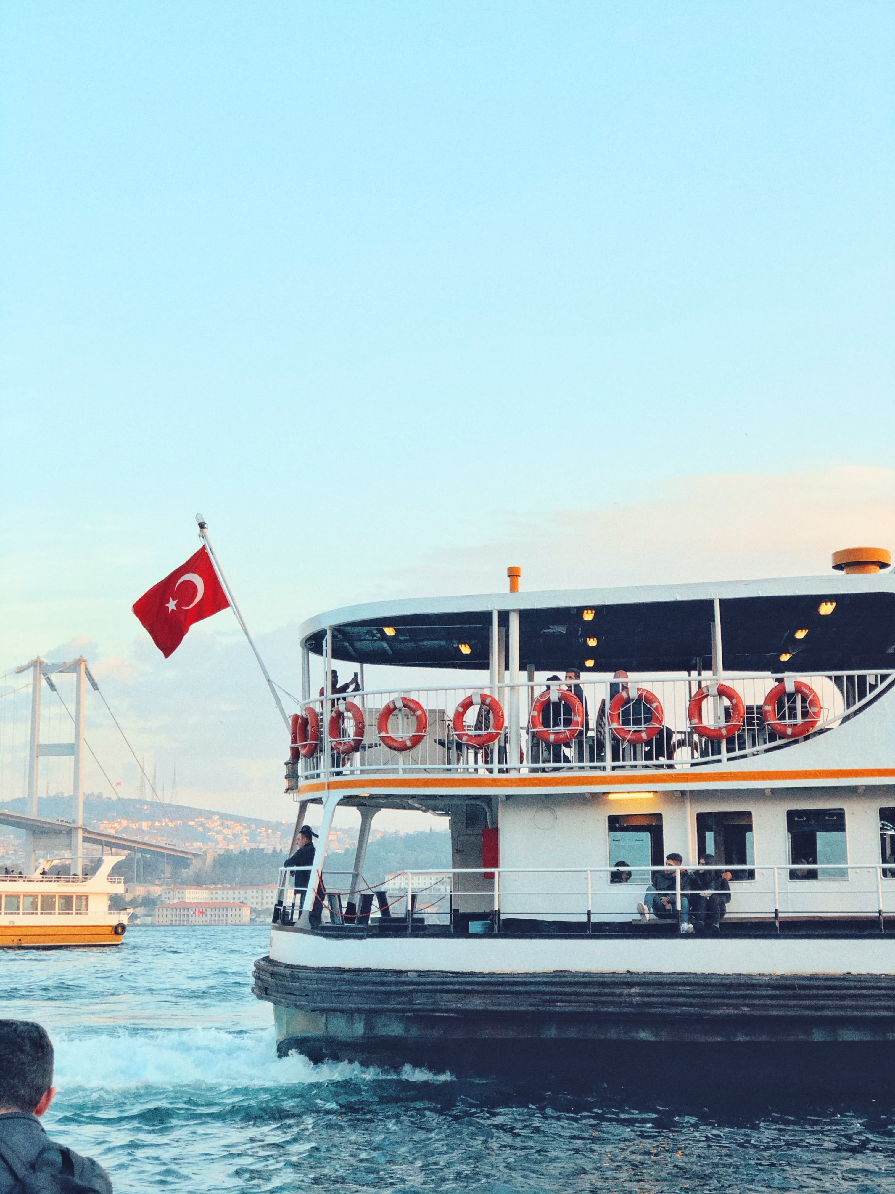 Passenger Boat on the Bosphorus Strait in Turkey · Free Stock Photo