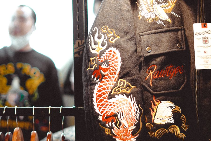 Embroidered jacket back design for jacket back digitizing