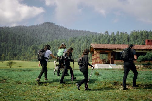 Group of Hikers with Backpacks