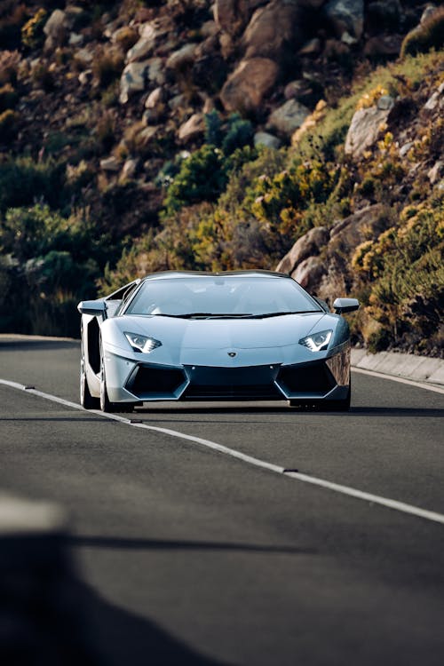 Lamborghini Aventador Car on Road 