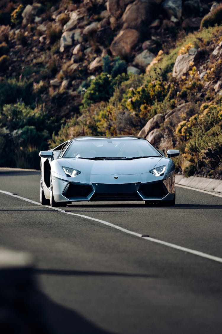 Lamborghini Aventador Car On Road 