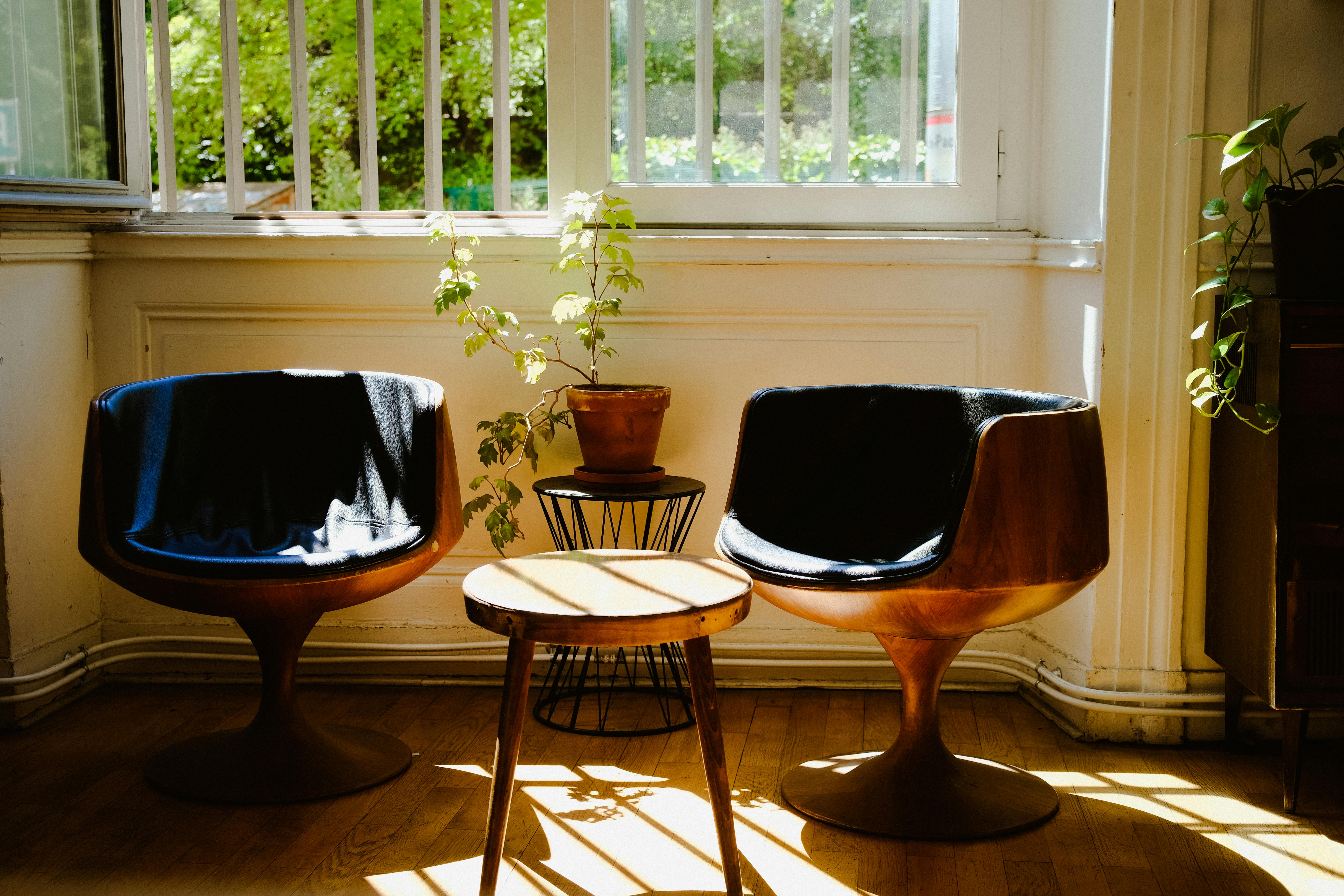 Mid-century Modern Leggy Furniture In A Small Living Room
