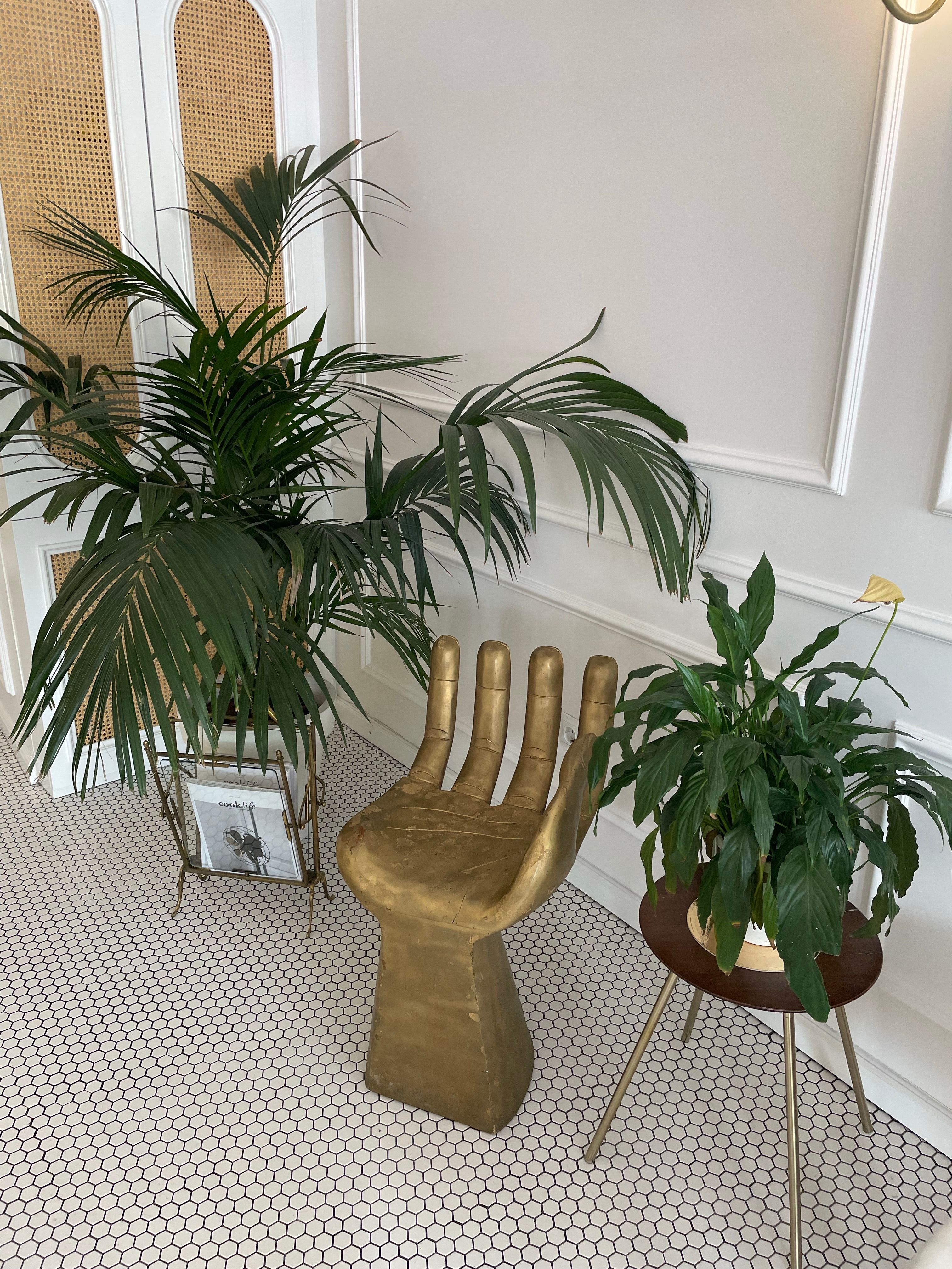 Hand Shape Chair between Potted Plants · Free Stock Photo