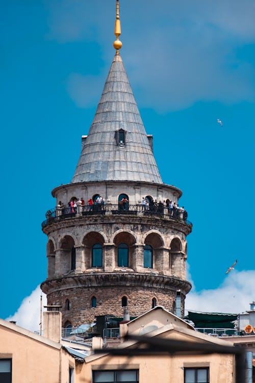 People Standing on the Top of Galata Tower