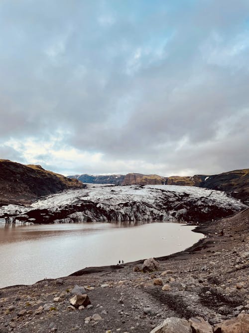 Free Landscape Photography of the Solheimajokull Glacier Stock Photo