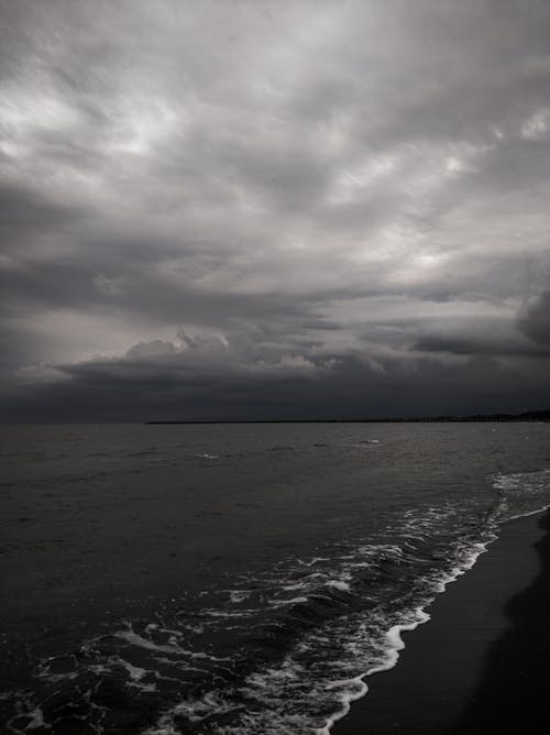 View of a Sea Under the Cloudy Sky 