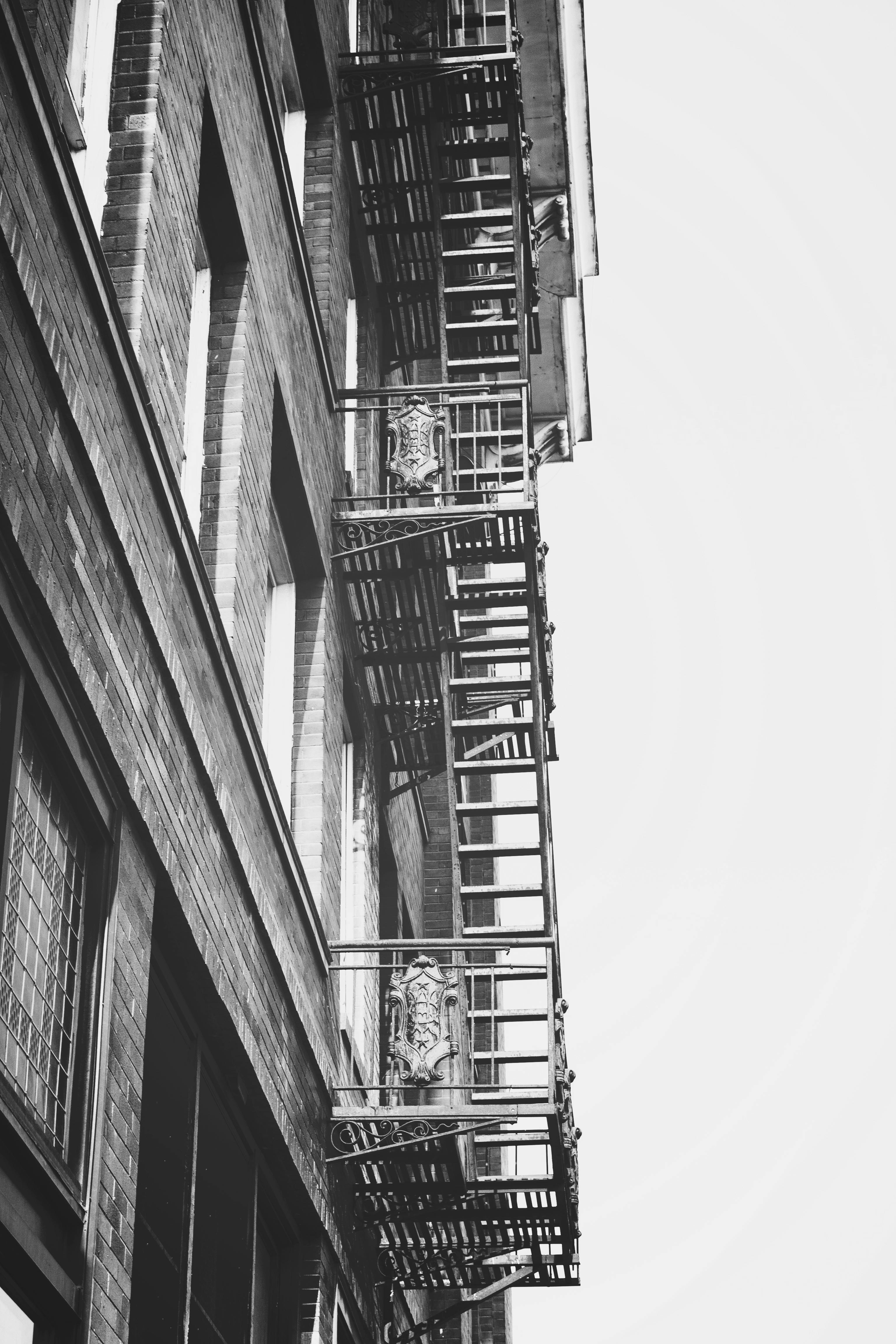Free stock photo of black and white, buildings, industrial building