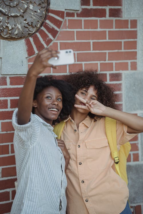 Free Women Taking a Selfie  Stock Photo