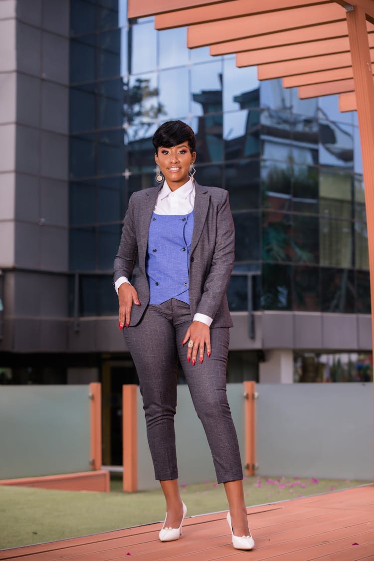 Elegant Woman In A Suit