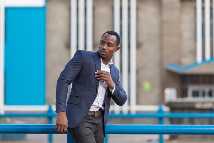 Man In Suit Looking Back