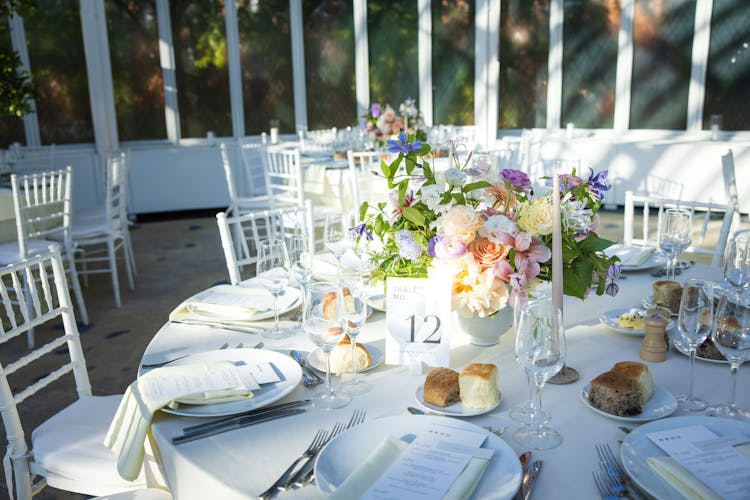 Table Setting At Wedding Reception Venue