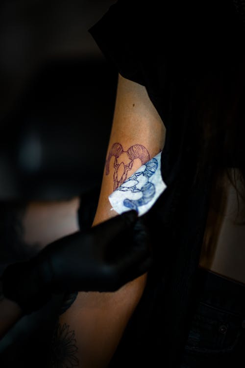 Close up of Tattooing
