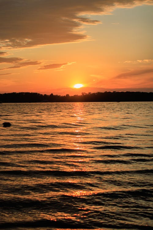 Scenery of Sea during Sunset