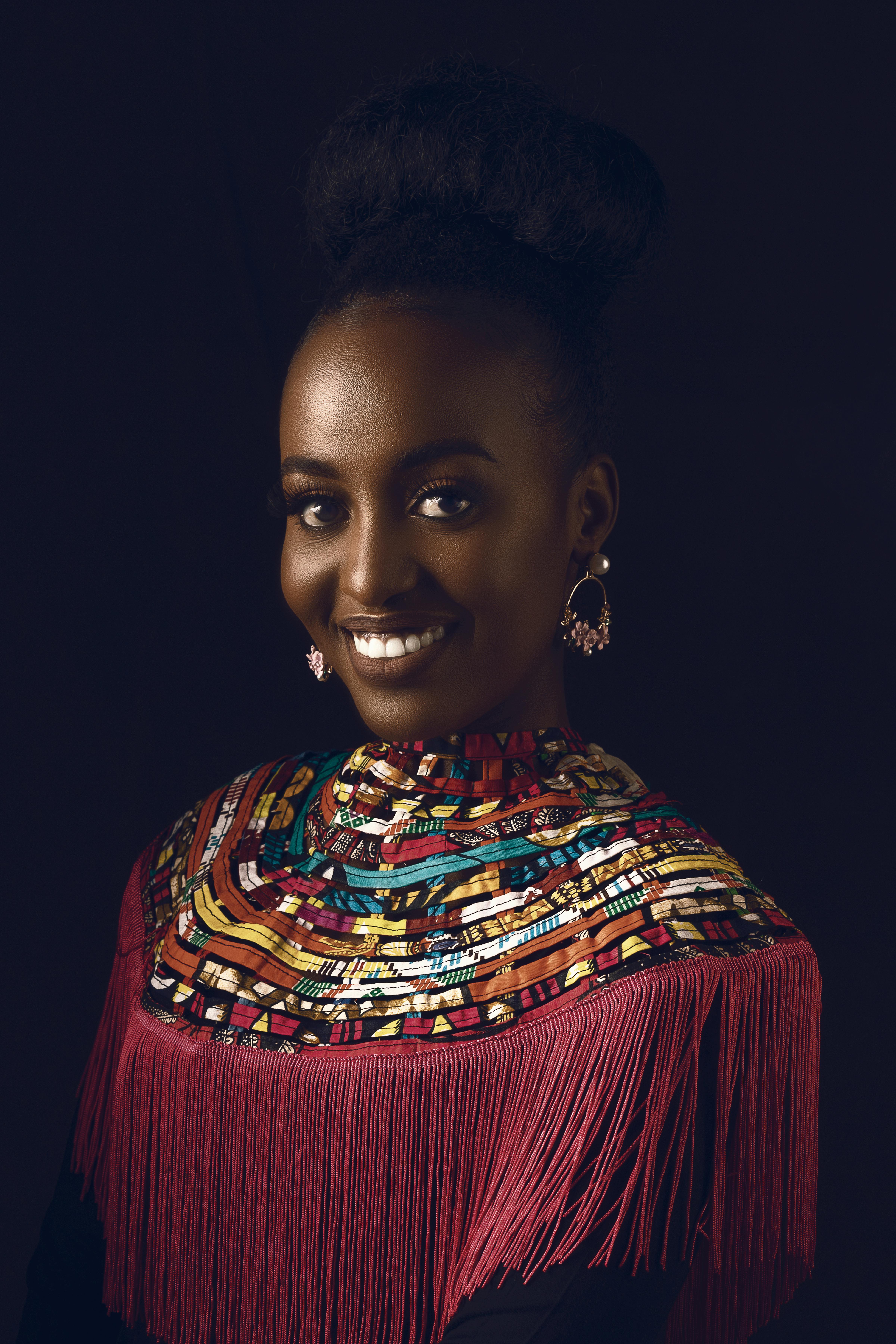 young woman wearing traditional accessory