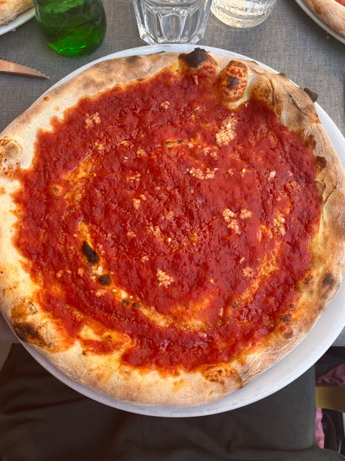 Homemade Pizza on White Plate