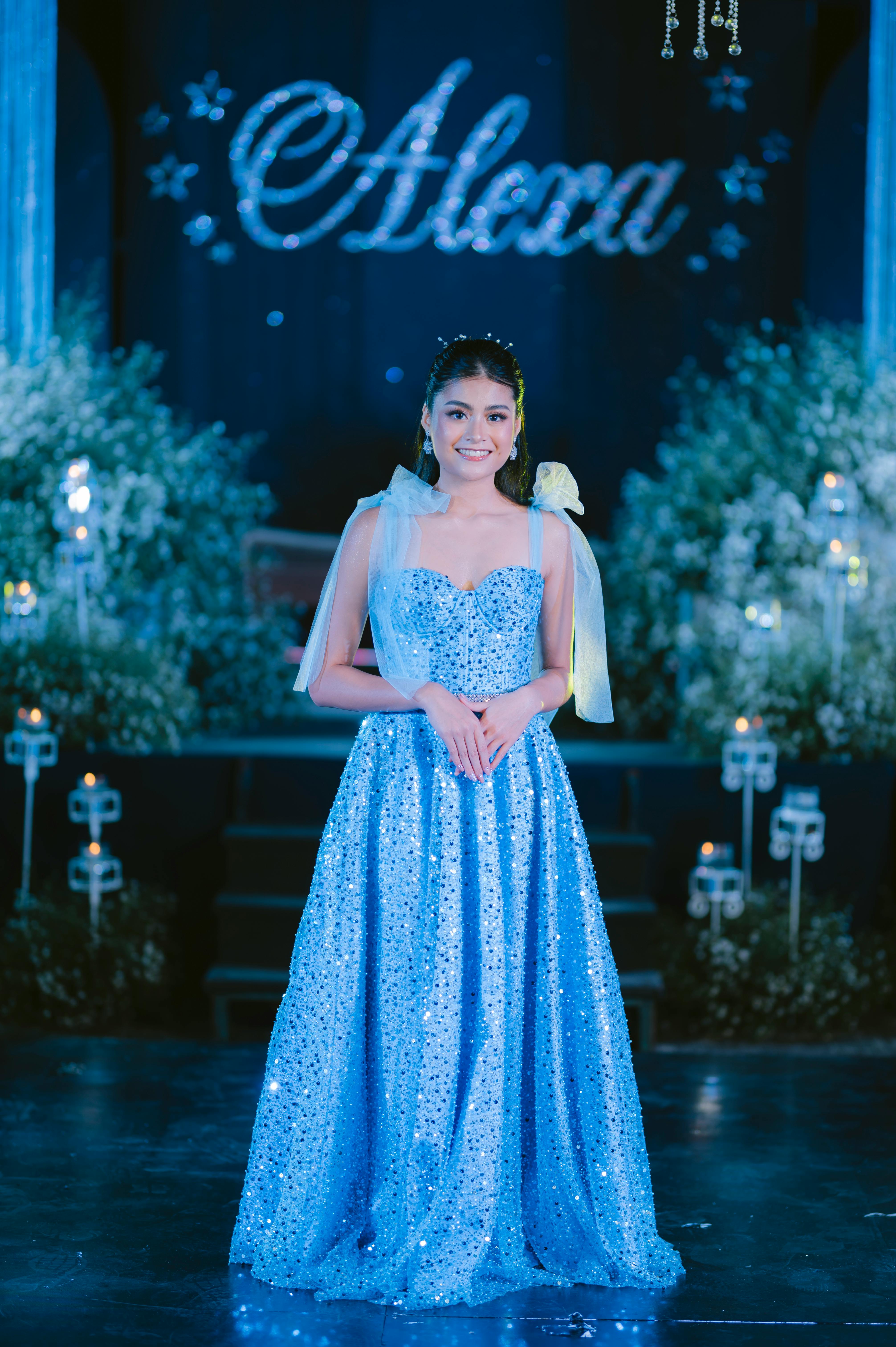 royal blue prenup debut gown | Shopee Philippines