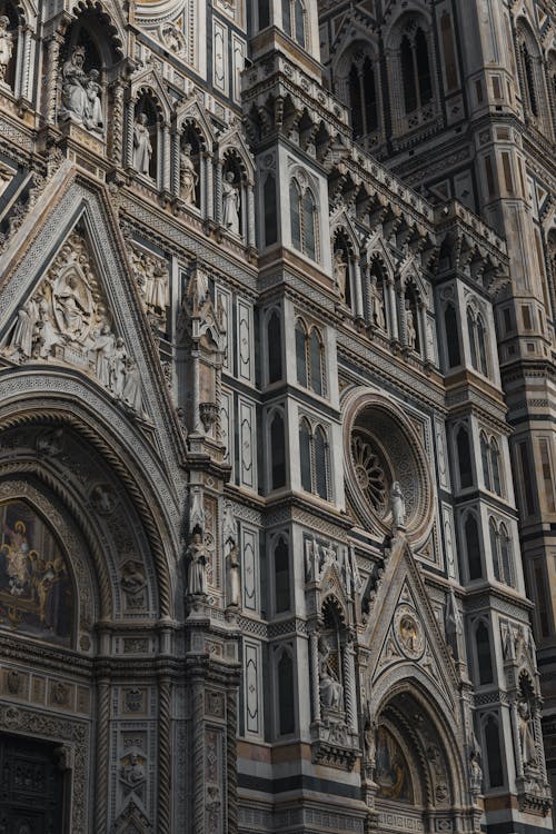 Ornate Facade of the Florence Cathedral 