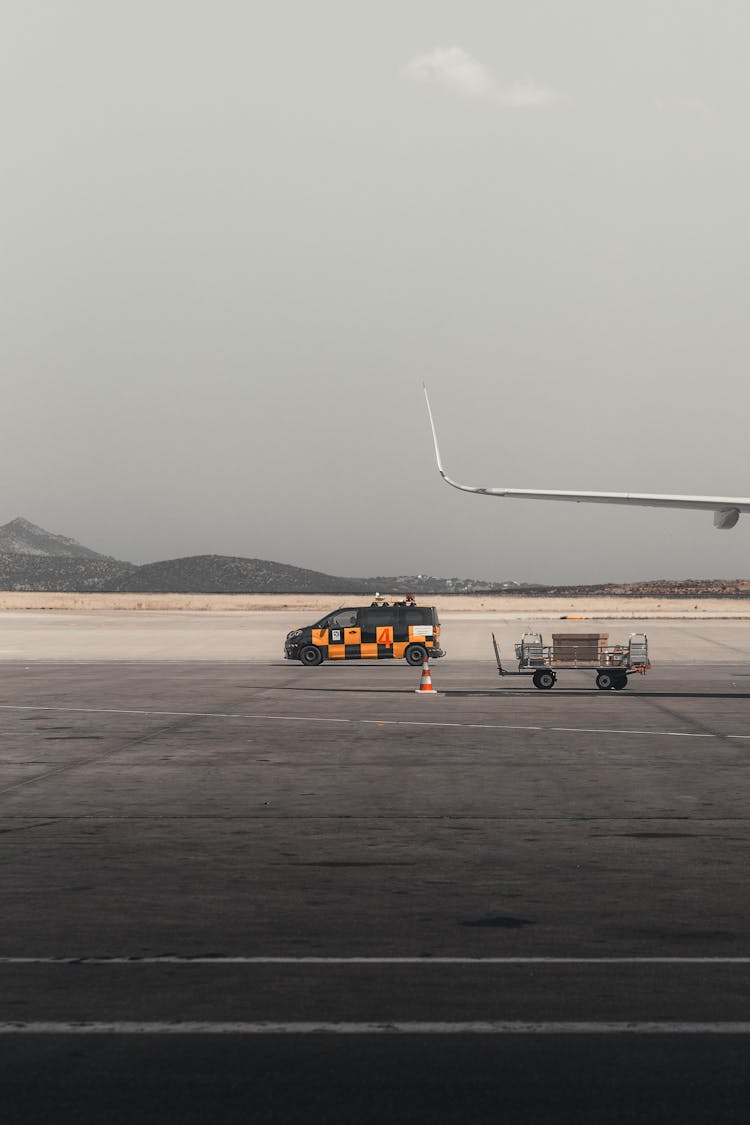 Van At Airport Runway