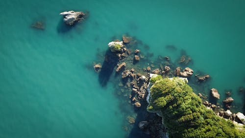 Бесплатное стоковое фото с Аэрофотосъемка, берег, береговая линия