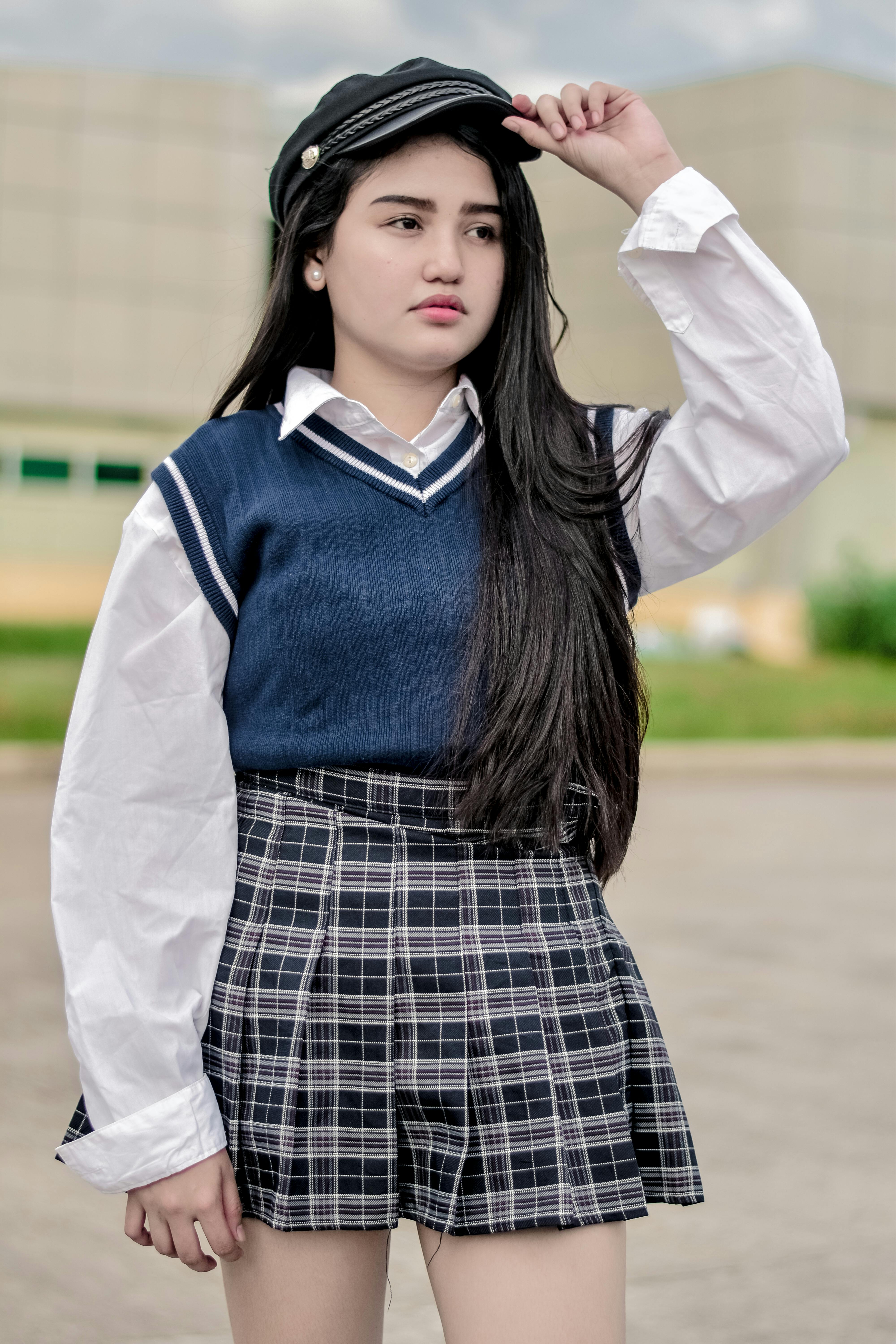 A Girl in a School Uniform · Free Stock Photo
