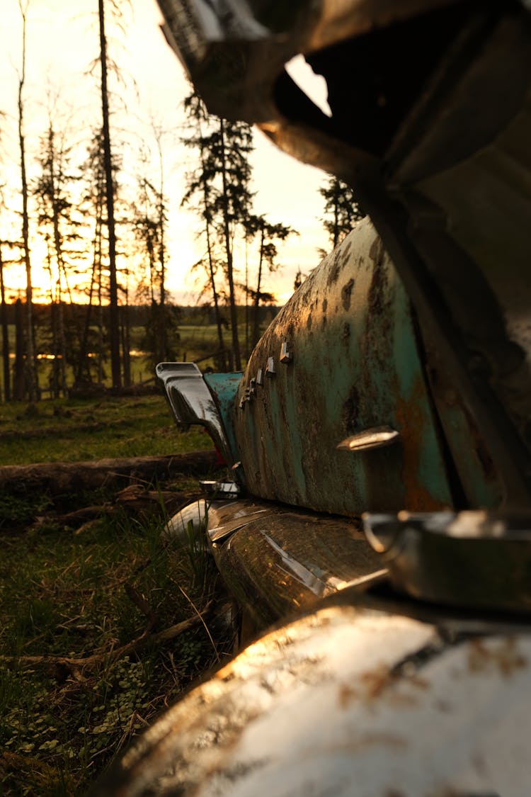 Close Up Shot Of A Rusty Truck