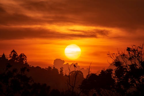 Free Scenic View of the Sun during Sunset Stock Photo