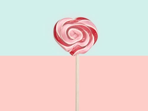Free Pink and Red Lollipop Stock Photo