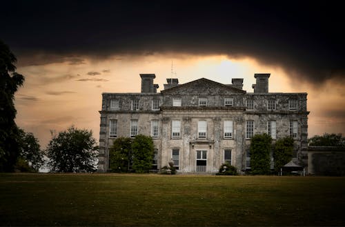 Dreary Palace under Storm Cloud