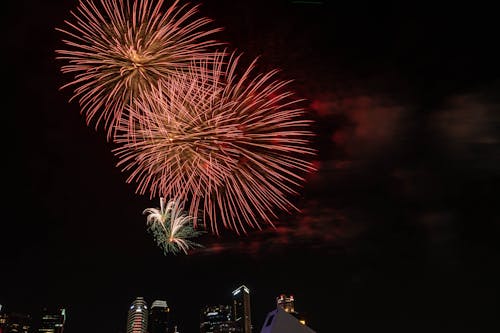 A Fireworks Display at Night