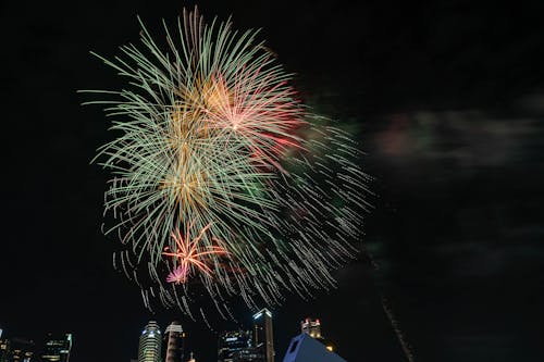 A Fireworks Display in the City