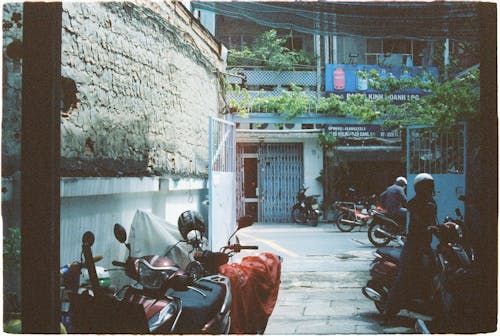 Motorcycles parked in City