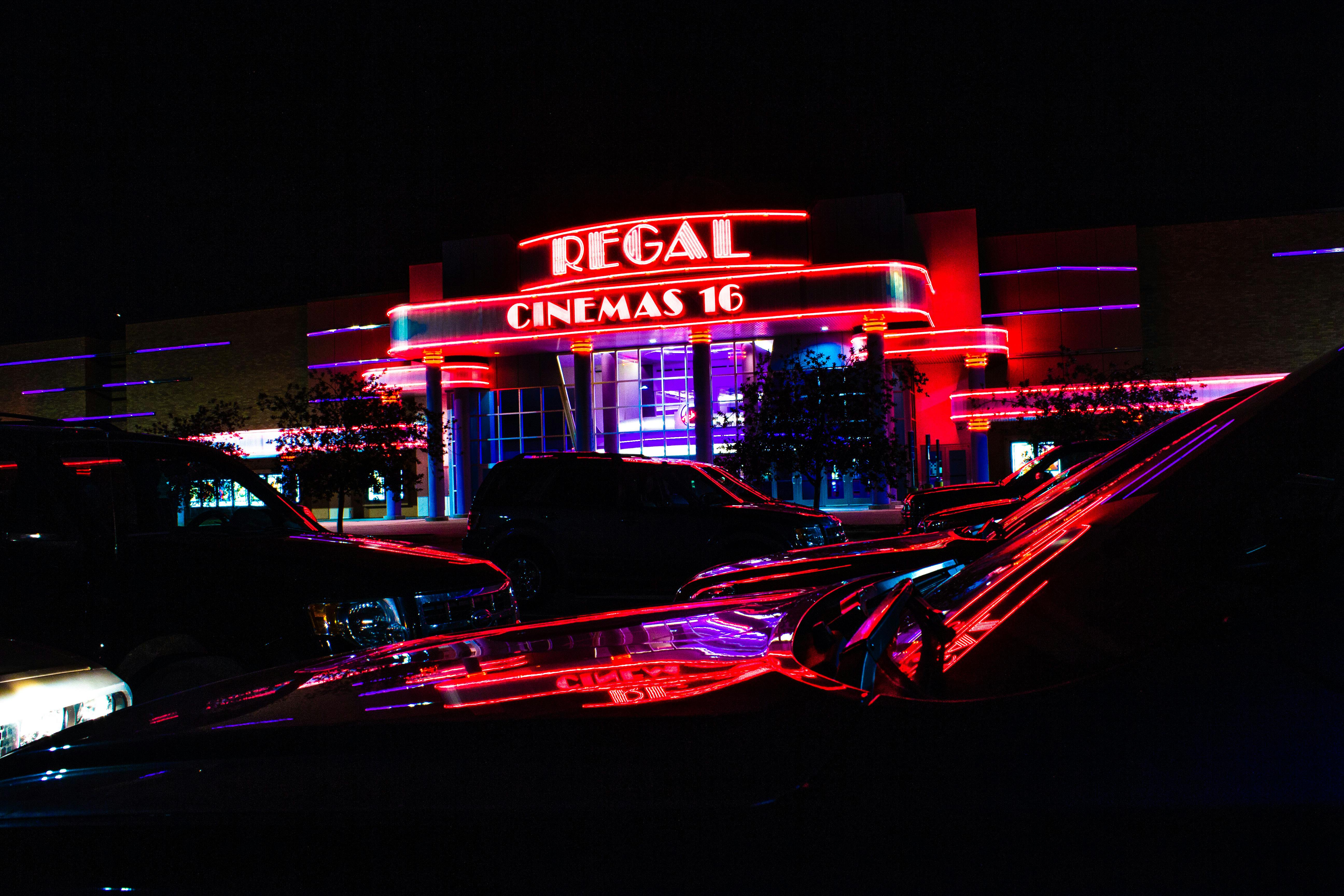 Free stock photo of cinema, lights, neon