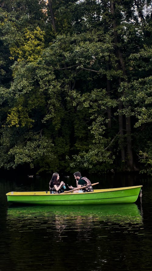 Imagine de stoc gratuită din apă, barcă, copaci verzi