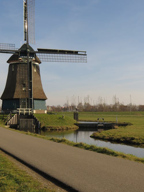 A Windmill in Volendam, Netherlands 
