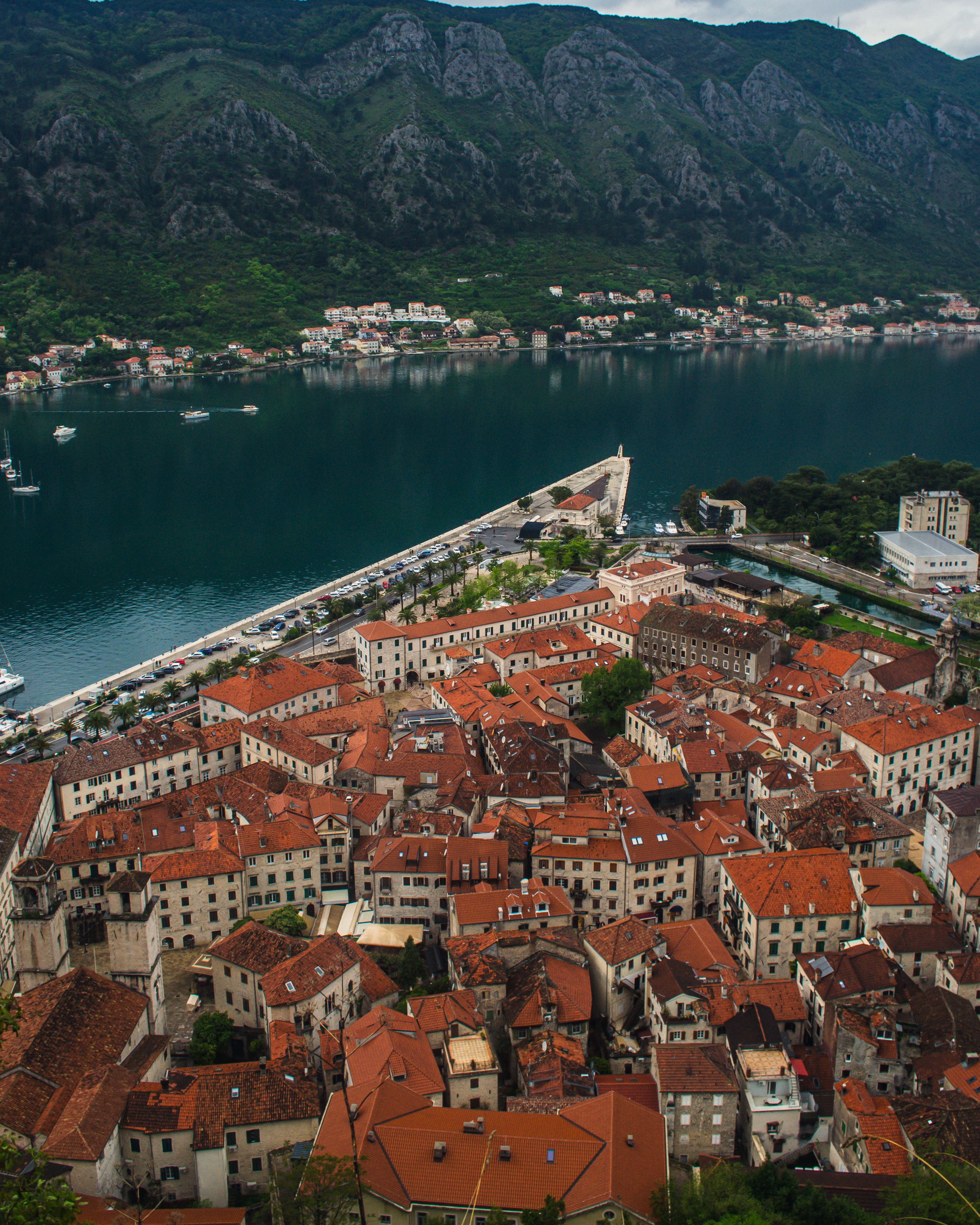 Aerial Photography of a Small Town Near the River · Free Stock Photo
