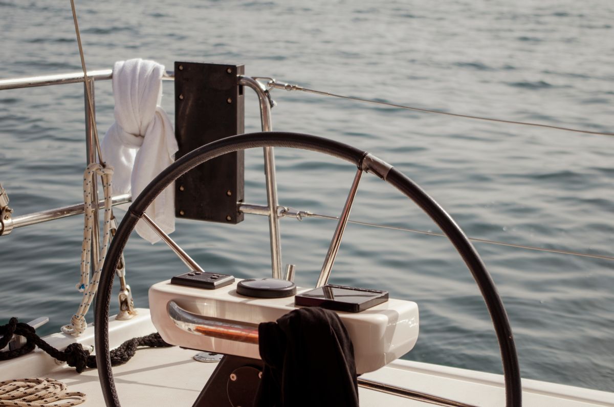 Sailing in the open sea near Hel Peninsula