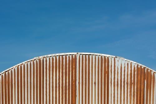 Corrugated Construction against Blue Sky