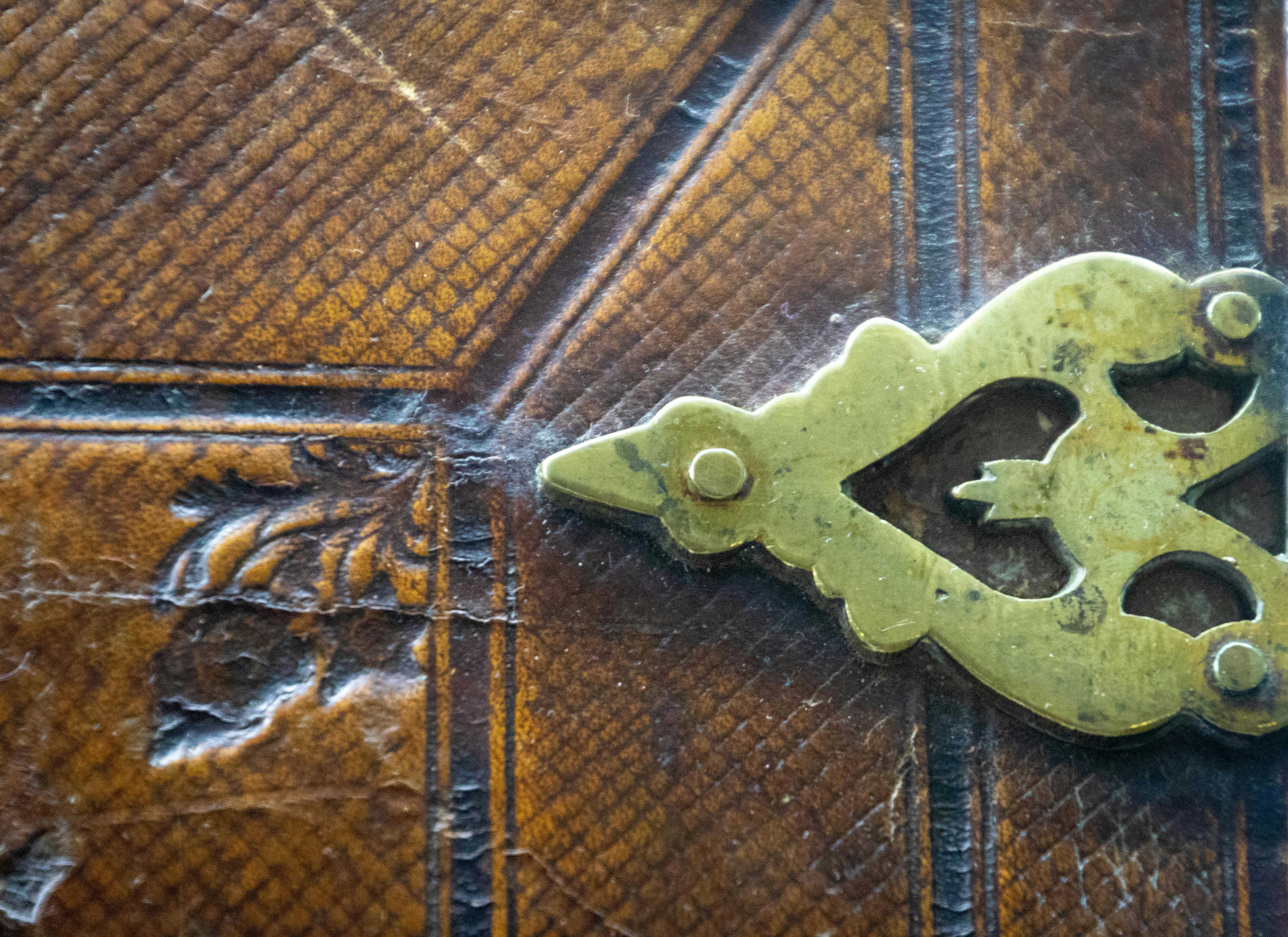 Free stock photo of book, leather, lock