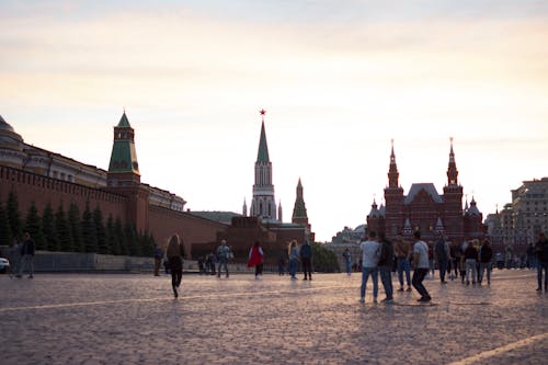 People at the Red Square in Moscow