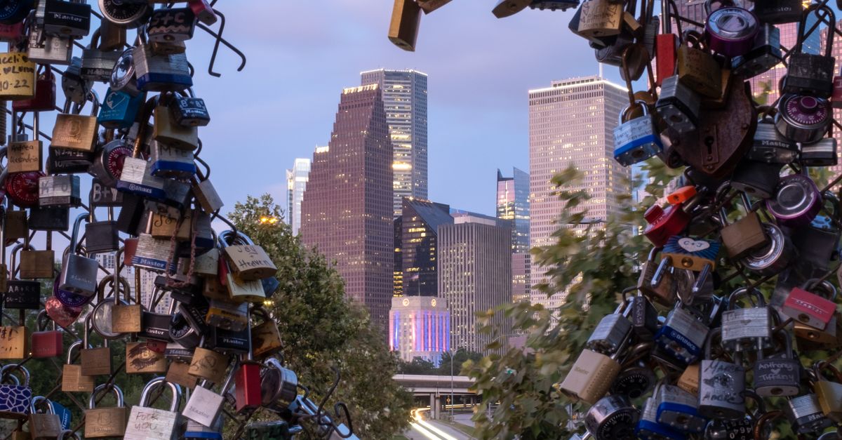 Padlocks at a Love Lock Bridge in Houston · Free Stock Photo