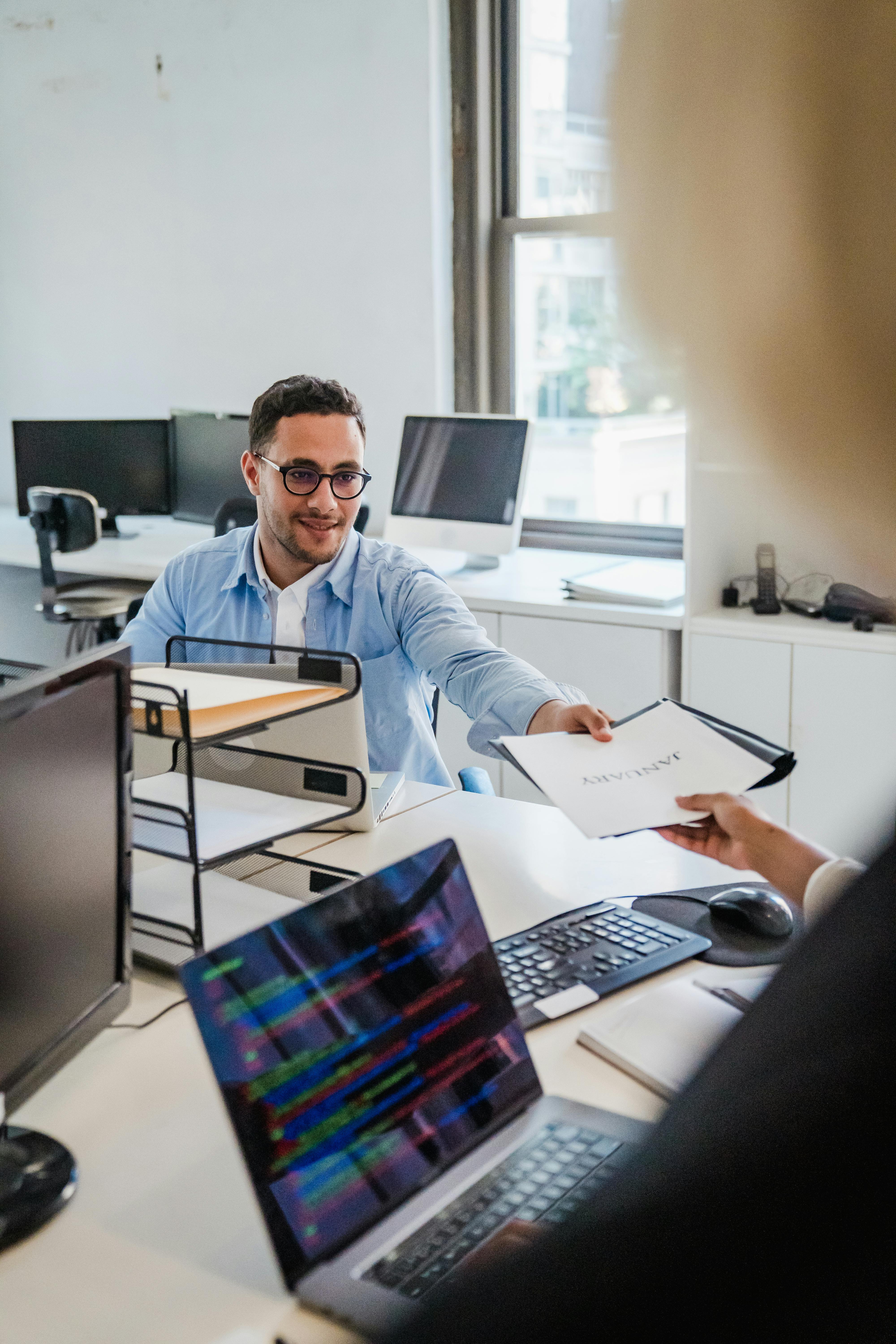 businessman working in an office